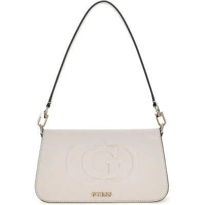Afbeelding van GUESS Handtas Schoudertas Eco Mietta Small Society Satchel Stone Beige