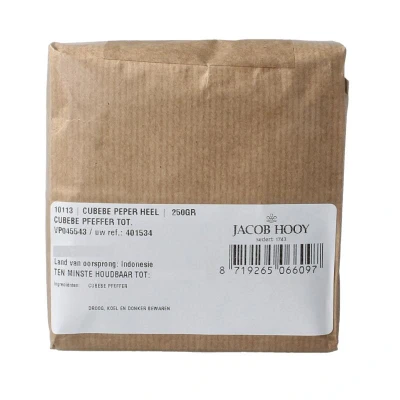 Afbeelding van Jacob Hooy Cubebe peper heel 250g