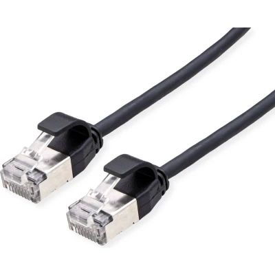 Afbeelding van ROLINE F/UTP DataCenter Patchkabel Cat.6A (Class EA), LSOH, extra dun, zwart, 3 m