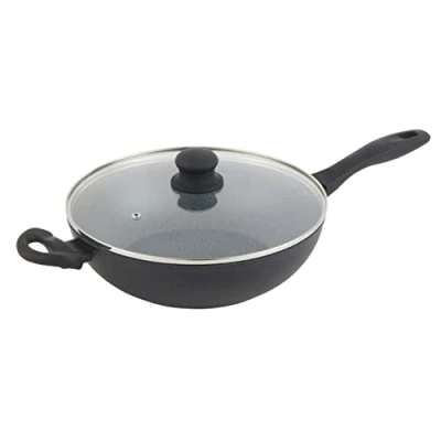 Afbeelding van Russell Hobbs Wok met deksel Non Stick Stir Fry Cooking Pan Induction Safe 28 cm.