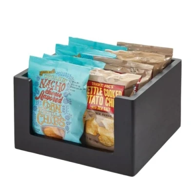 Afbeelding van Opbergbox Universeel Open iDesign The Home Edit Zwart (25,5 x 25,5 cm)