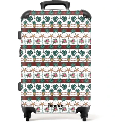 Afbeelding van NoBoringSuitcases.com Grote koffer Zomer illustratie print Reiskoffer met 4 wielen Trolley op wieltjes Rolkoffer groot 72 liter Ruimbagage valies 20kg Valiezen voor volwassenen