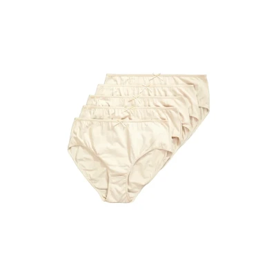 Afbeelding van Ulla Popken 5 PACK Unies Slip, Dames, Maat: 58/60, Beige
