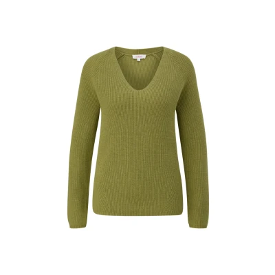 Afbeelding van s.Oliver Raglan ÄRMELN Trui, Dames, Maat: 34, Guacamole