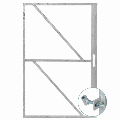 Afbeelding van IJzeren deurframe met slotkastuitsparing 200x100 cm Tuindeco