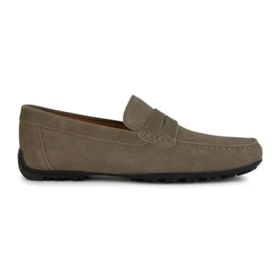 Afbeelding van Geox 32GEOX U35CFB Mocassins, Heren, Maat: 42, Braun Leer
