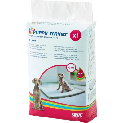 Afbeelding van Savic puppy trainer pak a 15 navulpads X large 90x60 cm Gebr. de Boon