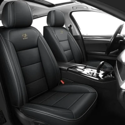 Afbeelding van SAHFEE Stoelhoezen auto autostoelhoezen universele set voor Mitsubishi Pajero Sport Xpander Eclipse Cross ASX L200 Outlander EX PHEV accessoires, zwart
