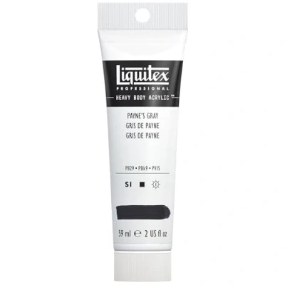 Afbeelding van Liquitex 1045310 Professional Heavy Body acrylverf in kunstenaarskwaliteit met uitstekende lichtechtheid en boterachtige consistentie, 59ml Tube, Payne’s Gray