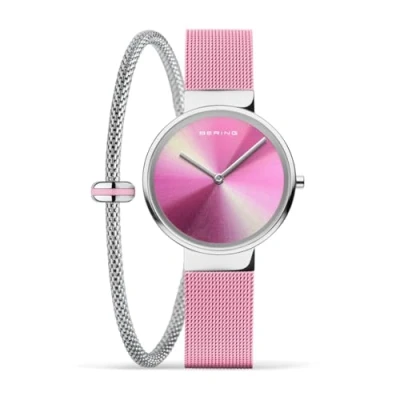 Afbeelding van Bering 19031 999 GWP Set Polshorloge en Armband Dames Kwarts Classic Aurora