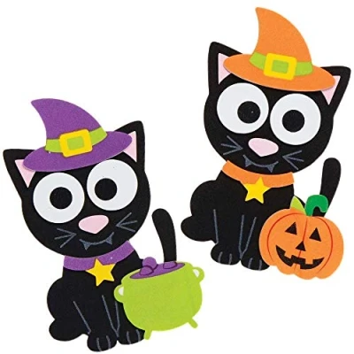 Afbeelding van Baker Ross AX222 Halloween Heks Mix &amp; Match Magneet Sets Set Van 8, Kids Knutselspullen