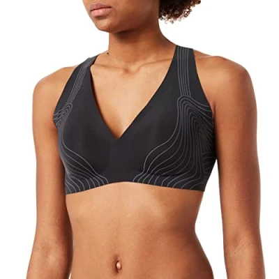 Afbeelding van Sloggi dames ZERO Feel naadloze voorgevormde bralette met uitneembare vulling in de kleur Zwart, maat: XS