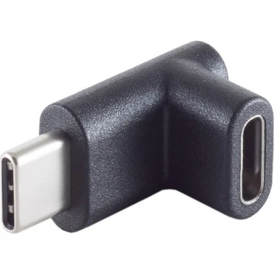 Afbeelding van USB C naar adapter haaks boven/beneden USB3.2 (tot 10 Gbit/s) PD tot 20V/5A / zwart