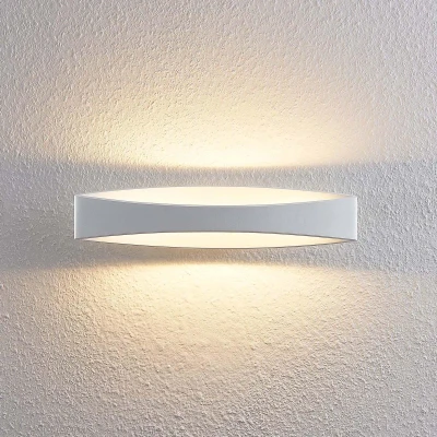 Afbeelding van Arcchio LED wandlamp 1licht aluminium, ijzer H: 10 cm wit Inclusief lichtbron