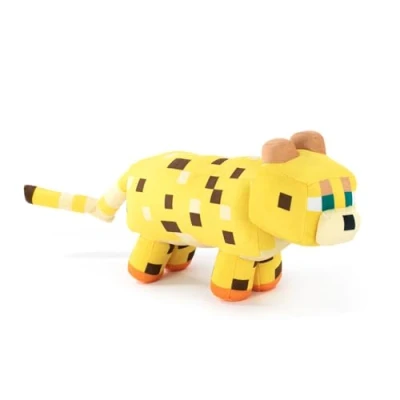 Afbeelding van Pluche figuur videospel Minecraft Enderman, Lama, Ocelot, varken, Steve, Alex, Creeper, Wolf superzachte kwaliteit (Ocelot)