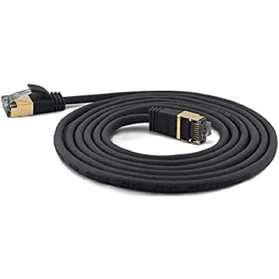 Afbeelding van wantecWire Extra dunne patchkabel CAT.7 kabel, CAT.6 stekker SSTP afgeschermd, lengte 3 m, zwart