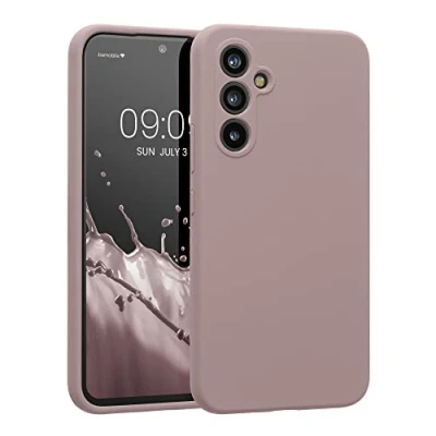 Afbeelding van kwmobile telefoonhoesje geschikt voor Samsung Galaxy A54 5G TPU backcover met siliconen coating Smartphone case in licht oudroze