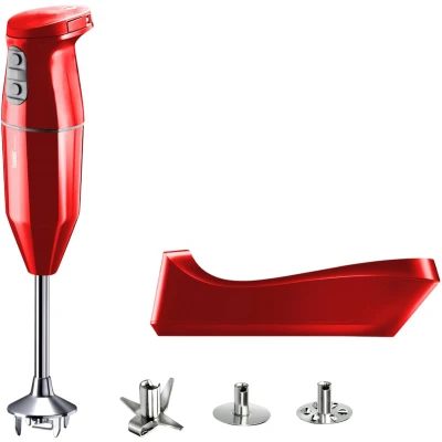 Afbeelding van Bamix draadloze staafmixer / keukenmachine 3 snelheden Cordless Plus Rood