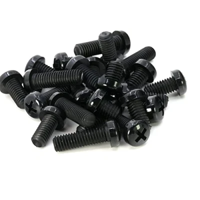 Afbeelding van CONPHERON Zwart Nylon Kruiskopschroef Kunststof Schroef Geïsoleerde M6x20 mm,50 pcs