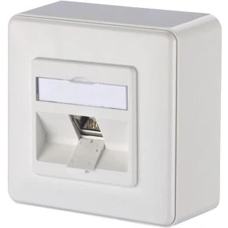 Afbeelding van Metz Connect 1309110002 E Netwerkdoos Opbouw (op muur) CAT 6 1 poort Zuiver wit