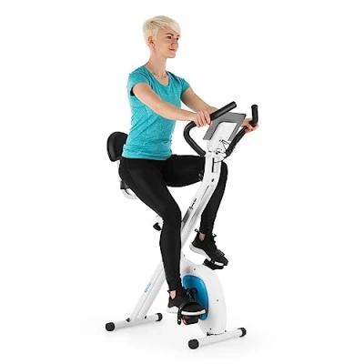 Afbeelding van Capital Sports Azura Air Hometrainer Riemaandrijving Magneetweerstand: 8 standen Hartslagmonitor Trainingscomputer LC Display Vliegwielmassa: kg Rugleuning Tablethouder Max. 100 Vouwbaar Wit