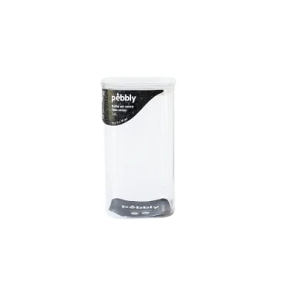 Afbeelding van Pebbly Vershouddoos Vierkant 1400 ml met Glazen Deksel Borosilicaatglas Transparant