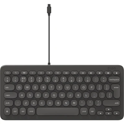 Afbeelding van ZAGG Connect Keyboard 12L Bedraad Toetsenbord Lightning 12 Inch Kabel Geschikt voor Apple Apparaten met Aansluiting Grijs