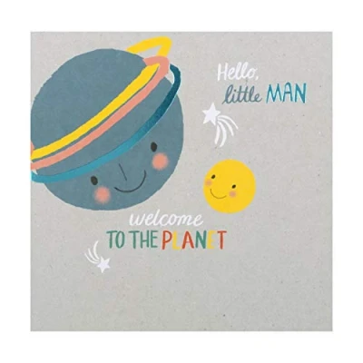 Afbeelding van Hallmark Baby Boy Geboorte Gefeliciteerd Kaart Cute Planets Design