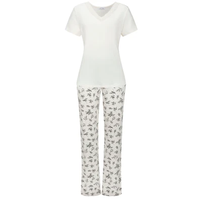 Afbeelding van Vivance Dreams Pyjama met leuke bloemenprint (set, 2 delig)