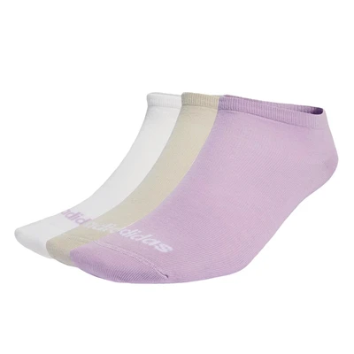 Afbeelding van adidas Uniseks Volwassen Thin Linear Low Cut Socks 3 Pairs, Powder Plum/White/Halo Mint, 6.5 8