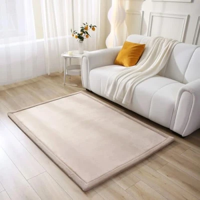 Afbeelding van Wolkzachte Samtmat Speelmat voor Baby&#039;s 170x120x2,5cm, beige Babymat met Hoogwaardige Memory Foam Baby Kruipmat Antislip Onderkant Kruipdeken Oeko TEX 100 Gecertificeerd
