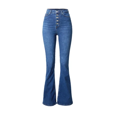 Afbeelding van Trendyol Zwarte Flare Jeans Met Hoge Taille En Knopen Aan De Voorkant Twoss20Je0111