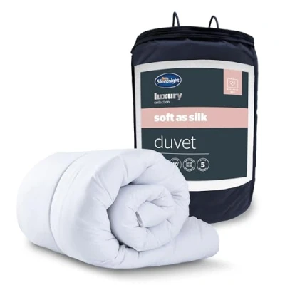 Afbeelding van Silentnight Zacht als zijde 10,5 TOG Dubbel Dekbed Luxe All Seasons Zomer Winter Quilt voor Comfort en Opperste Zachtheid Hypoallergeen Machine Wasbaar