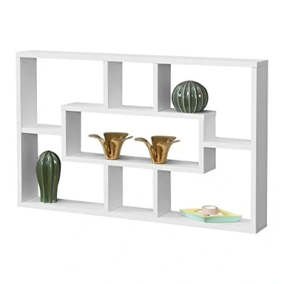 Afbeelding van Wandrek Qinngua met 7 vakken 77x10x48 cm wit