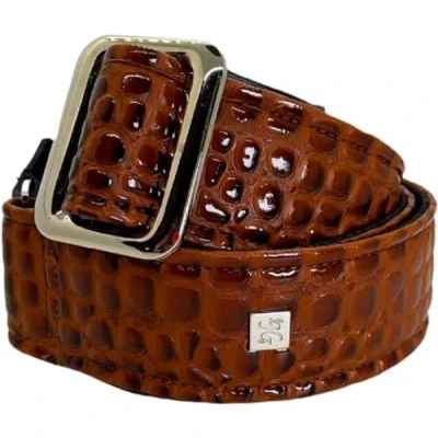 Afbeelding van GET&#039;M gitaarriem Aussie Gator Caramel 2