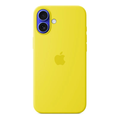 Afbeelding van Origineel Apple iPhone 16 Plus MagSafe Hoesje Siliconen en TPU (zacht) Softcase/Backcover Geel Telefoonhoesje