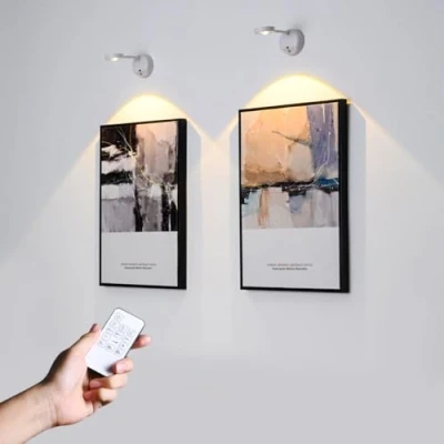 Afbeelding van Vicloon wandlamp, oplaadbare wandlamp met aanraakbediening, wandspots 3 verlichtingsmodi en kleurtemperatuurmodi, LED voor woonkamer slaapkamer trap
