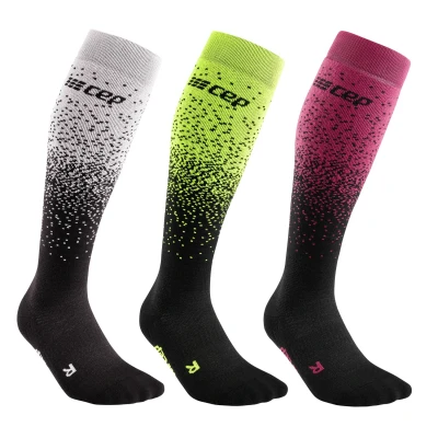 Afbeelding van CEP Compression Snowfall Skiing TALL MADE IN Germany Kniekousen, Dames, Maat: Small, Black off white