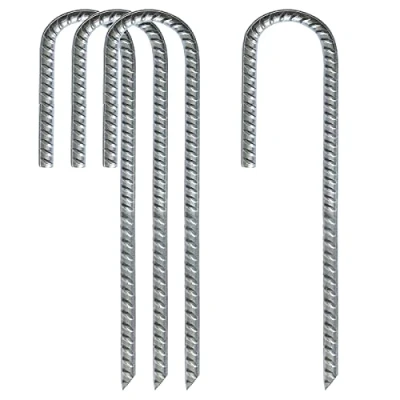 Afbeelding van Grondpalen wapening, tentharingen gegalvaniseerd staal grondankers tuinnietjes landschapsspelden Heavy Duty J haak tenten haringen voor luifels camping trampolines autopoorten schommel sets 12 &#039;&#039; 4