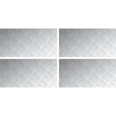 Afbeelding van vidaXL Zilver Metaal 80 x 40 0.2 cm Traplopers Rechthoekig