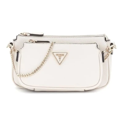 Afbeelding van GUESS Schoudertas Handtas Noelle II Double Pouch Crossbody Bag Bone Crème
