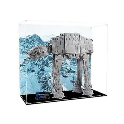 Afbeelding van Acryl vitrine voor Lego Star Wars at Walker 75313 Showcase, bescherm en versier model met stofdichte opslag, cadeau (3 mm achtergrond)