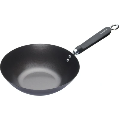 Afbeelding van KitchenCraft Oriental Wokpan, 26.5 CM, Carbonstaal, Non Stick World of Flavours