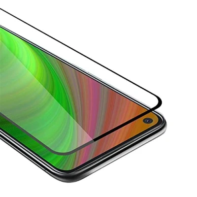 Afbeelding van Cadorabo Screenprotector geschikt voor Oppo A52 Volledig scherm pantserfolie Beschermfolie in TRANSPARANT met ZWART Gehard (Tempered) display beschermglas 9H hardheid 3D Touch