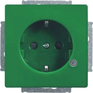 Afbeelding van Abb busch jaeger wandcontactdoos ra centraalplaat bedrijfsled inbouw future groen 2cka002013a5467