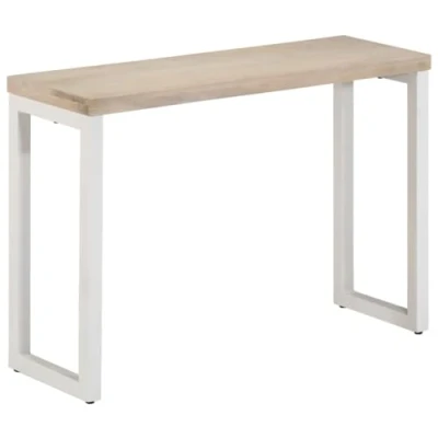Afbeelding van vidaXL Wandtafel 110x35x76 cm massief mangohout en ijzer bruin