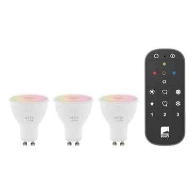 Afbeelding van EGLO connect.z Smart Starterspakket 3x GU10 RGB LED lampen Afstandsbediening Zigbee