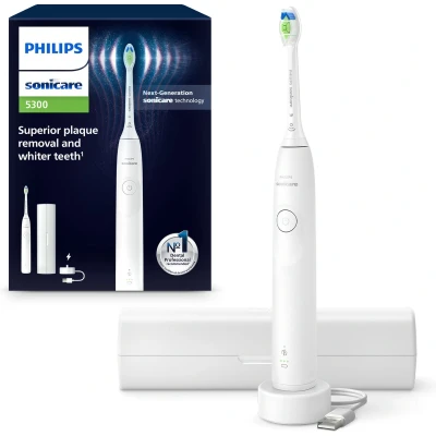 Afbeelding van Philips Sonicare 5300 Series Elektrische Tandenborstel Reisetui Wit Wittere tanden HX7108/02