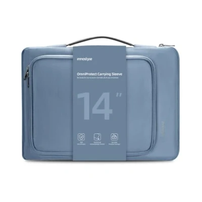 Afbeelding van Innostyle® Omniprotect Laptoptas Dames / Heren Laptophoes 14 inch Waterdicht Blauw