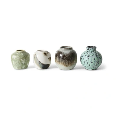 Afbeelding van HKLiving 70&#039;s kleine vazen, canyon (set van 4) (pre order half april)